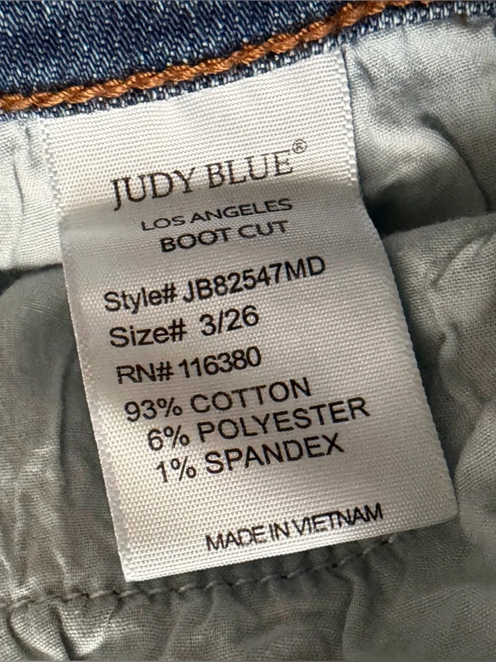 Judy Blue Medium Blue Flare Jeans women size 3 / 26 - Picture 4 of 4